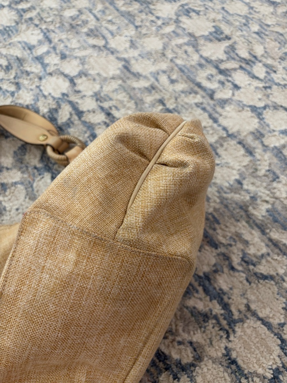 Cole Haan Woven Macramé Beige Shoulder Bag with Rope Detail - Picture 6 of 9